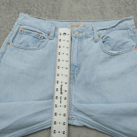 Levi's Jeans Women's Size 31 High-Rise Low Pro Straight 30.5" Inseam Destroyed - Picture 8 of 16